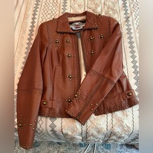 Brown Vintage Harley Davidson Jacket